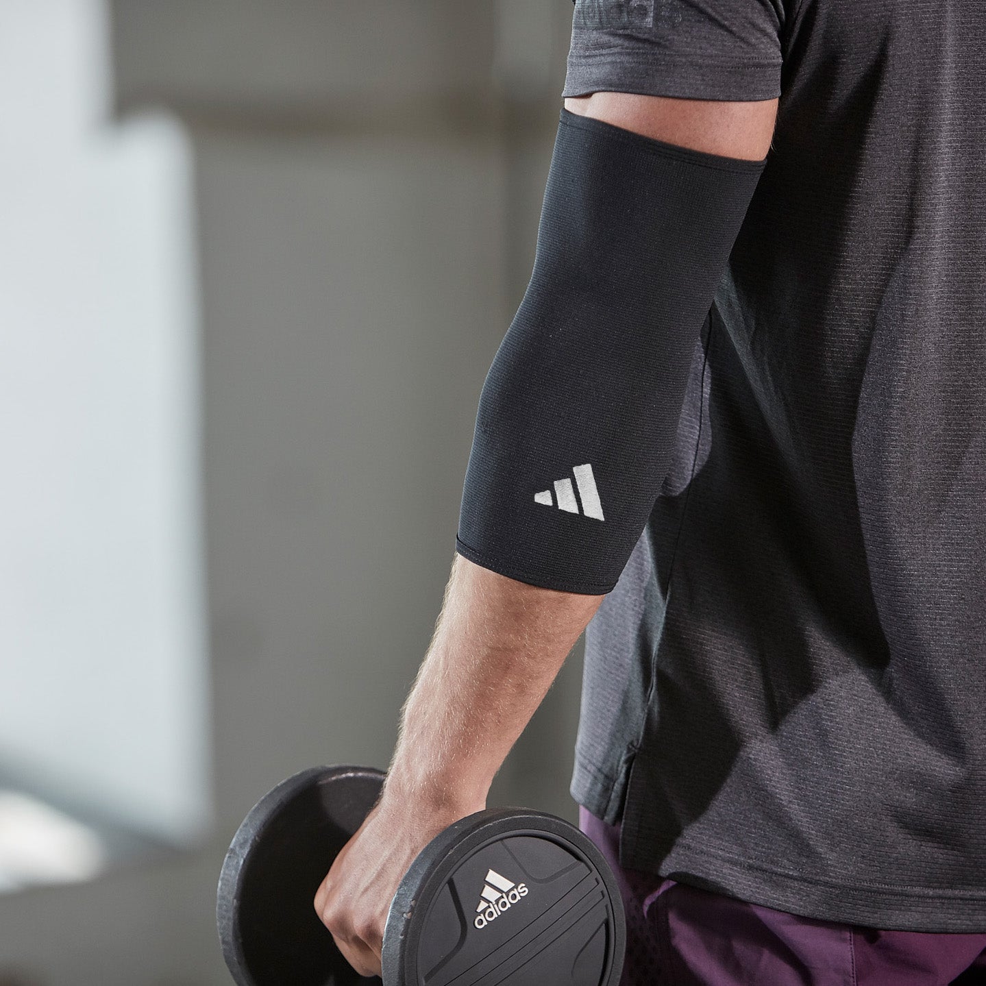 adidas Elbow Support - White on model